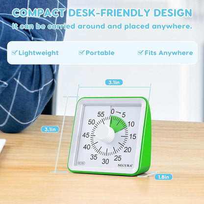 Visual Timer for Kids, 60 Minute Classroom Countdown Timer for Study