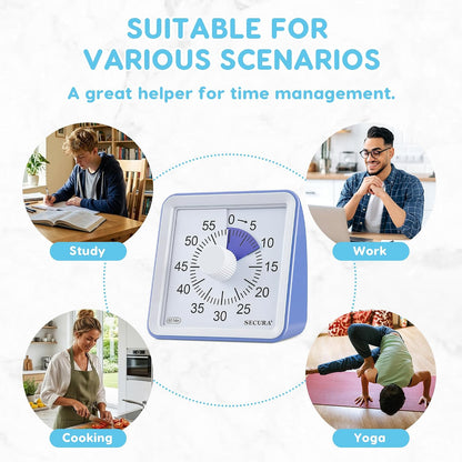 Visual Timer for Kids, 60 Minute Classroom Countdown Timer for Study