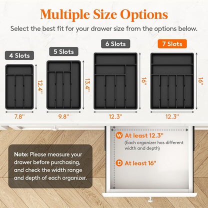 Silverware Drawer Organizer Tray, Cutlery Storage for Kitchen