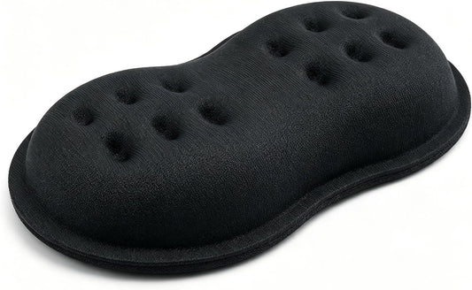 Wrist Rest for Mouse - Ergonomic Memory Foam Computer Wrist Support Pad, Massage Holes Design for Wrist Pain Relief (5.5 x 3.1 x 1 in, Black)