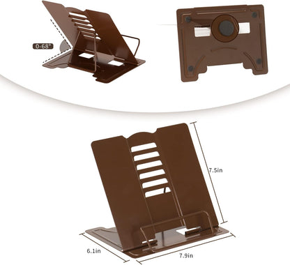 Metal Book Holder Adjustable Book Stand for Reading