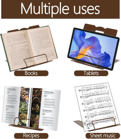 Metal Book Holder Adjustable Book Stand for Reading