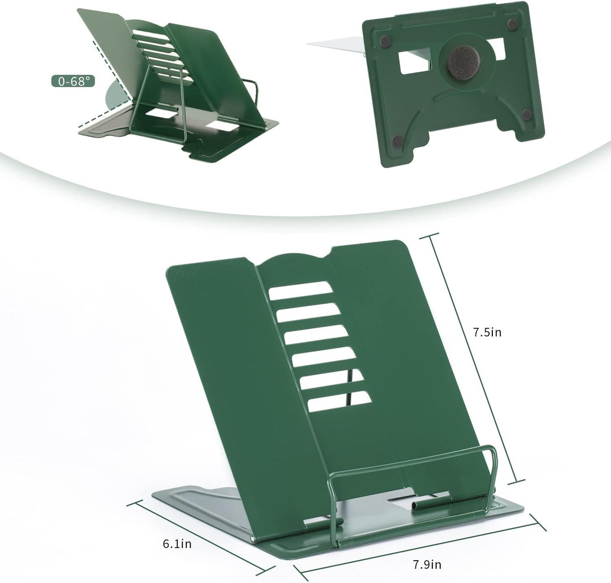 Metal Book Holder Adjustable Book Stand for Reading