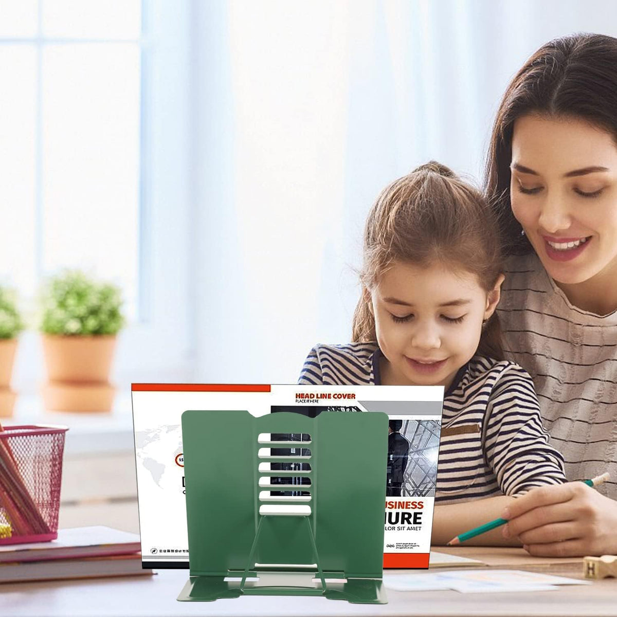 Metal Book Holder Adjustable Book Stand for Reading