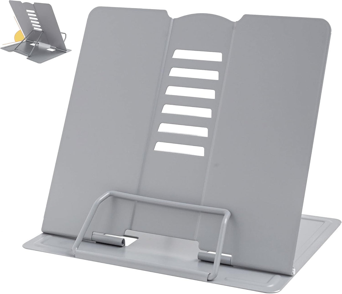 Metal Book Holder Adjustable Book Stand for Reading