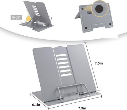 Metal Book Holder Adjustable Book Stand for Reading