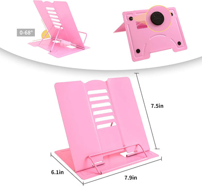 Metal Book Holder Adjustable Book Stand for Reading