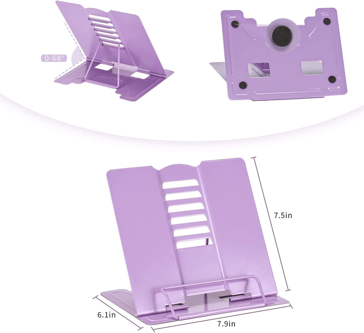 Metal Book Holder Adjustable Book Stand for Reading