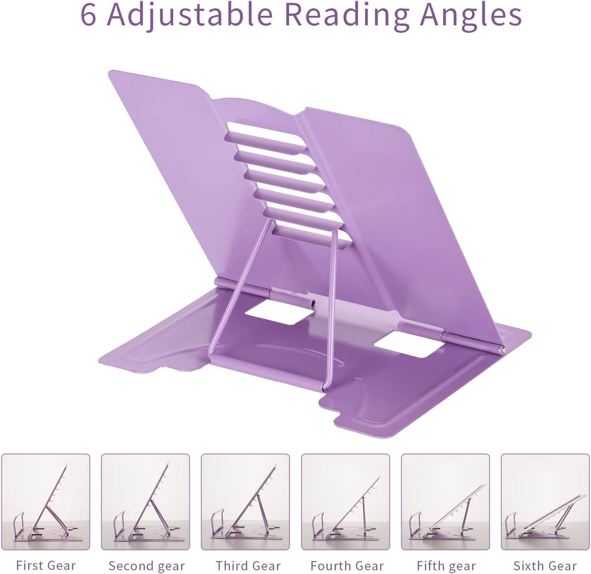 Metal Book Holder Adjustable Book Stand for Reading