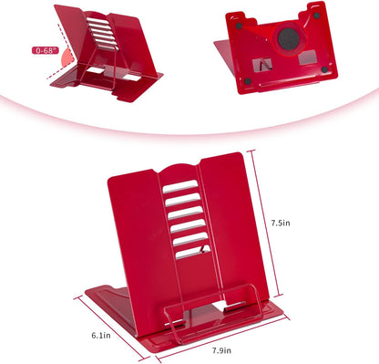 Metal Book Holder Adjustable Book Stand for Reading