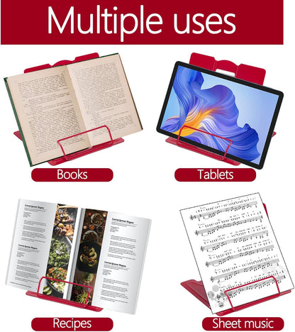 Metal Book Holder Adjustable Book Stand for Reading