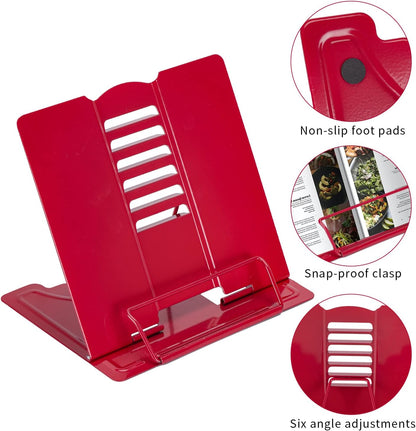 Metal Book Holder Adjustable Book Stand for Reading