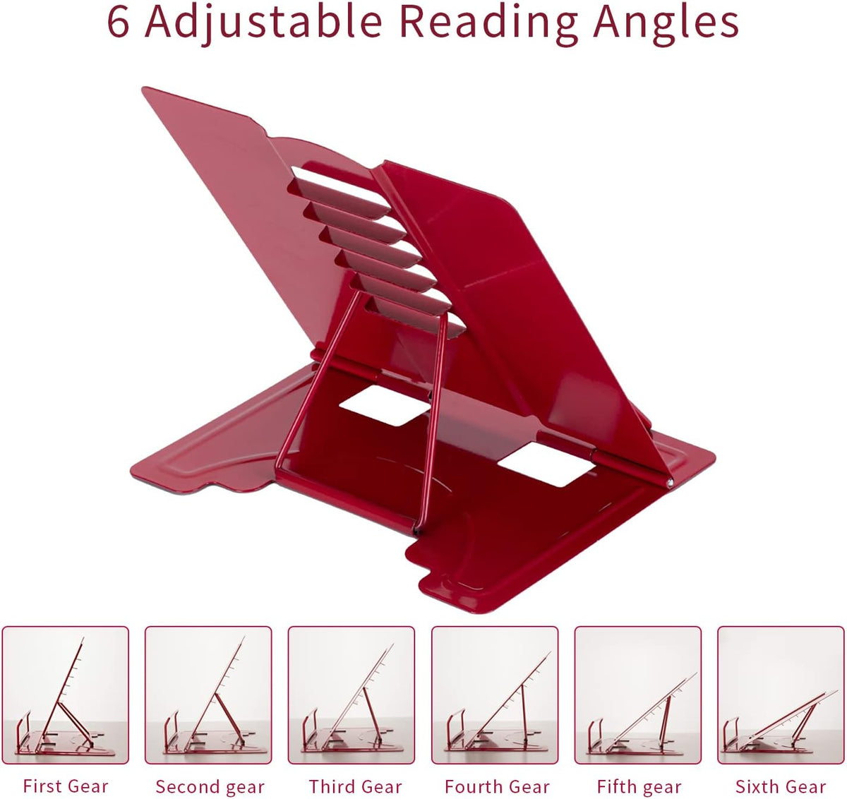 Metal Book Holder Adjustable Book Stand for Reading