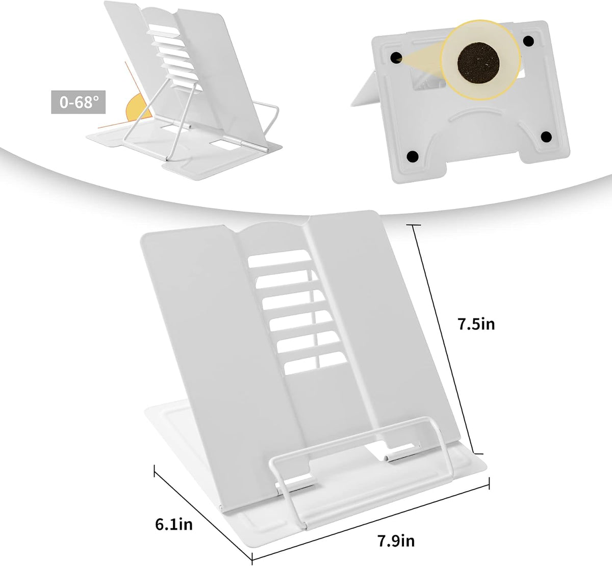 Metal Book Holder Adjustable Book Stand for Reading