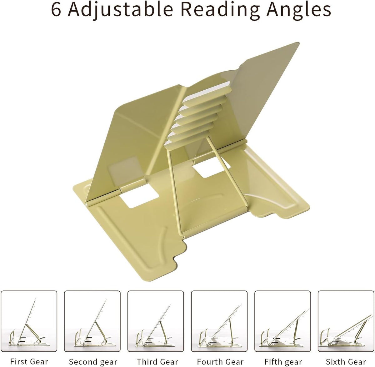 Metal Book Holder Adjustable Book Stand for Reading