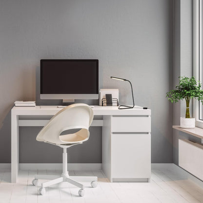 52024 28" Swing Arm Architect Desk Lamp, Matte White, Rotary Switch on Shade, Partially Adjustable Arm, Modern Lighting for Bedroom or Office, Timeless, Indoor Lights