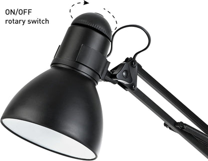 52024 28" Swing Arm Architect Desk Lamp, Matte White, Rotary Switch on Shade, Partially Adjustable Arm, Modern Lighting for Bedroom or Office, Timeless, Indoor Lights
