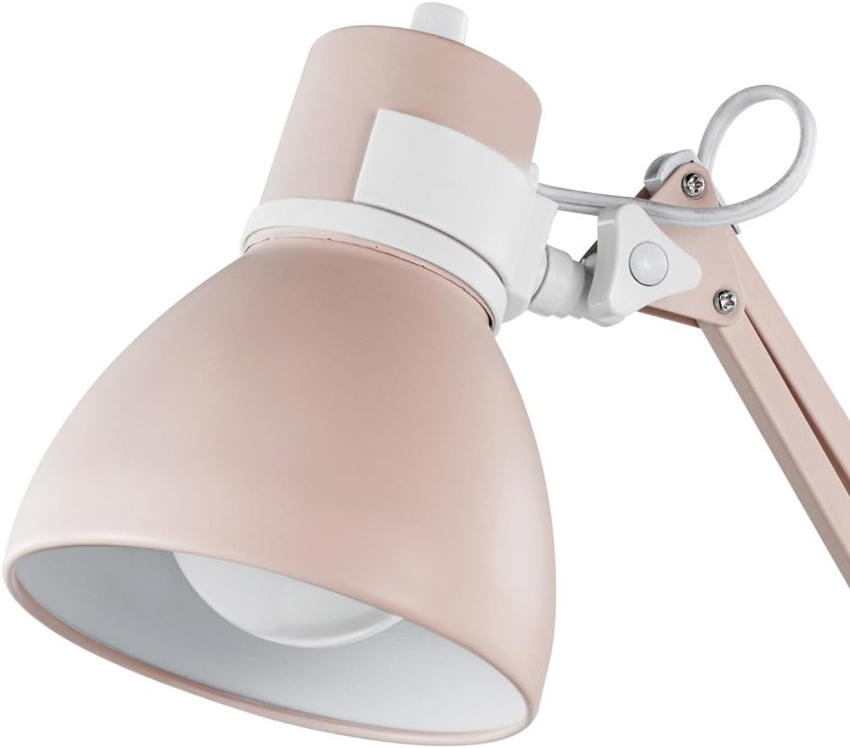 52024 28" Swing Arm Architect Desk Lamp, Matte White, Rotary Switch on Shade, Partially Adjustable Arm, Modern Lighting for Bedroom or Office, Timeless, Indoor Lights