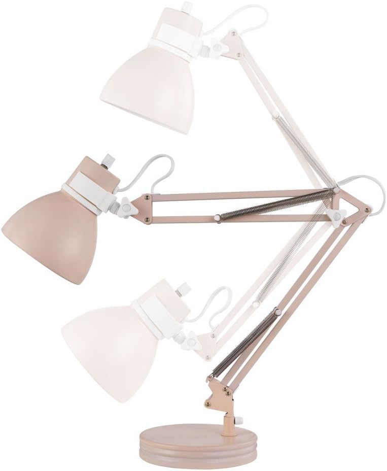 52024 28" Swing Arm Architect Desk Lamp, Matte White, Rotary Switch on Shade, Partially Adjustable Arm, Modern Lighting for Bedroom or Office, Timeless, Indoor Lights