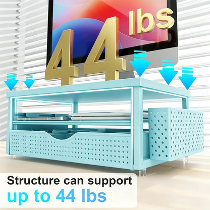 Monitor Stand with Drawer and 2 Pen Holders