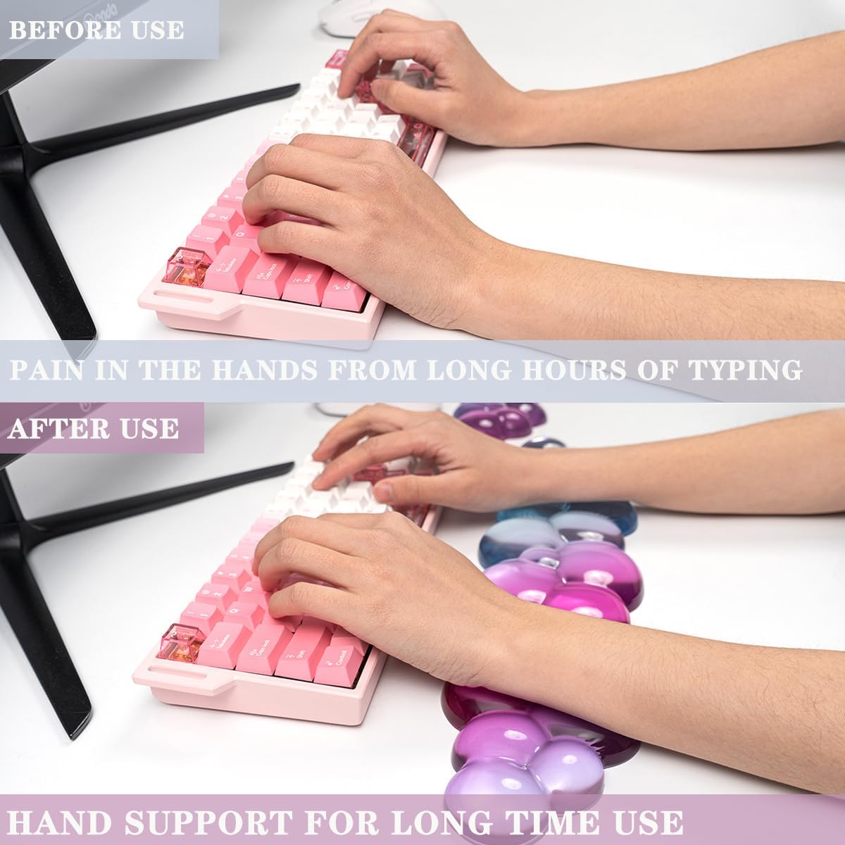 Gel Keyboard and Mouse Wrist Rest, Cloud Wrist Pad for Computer Keyboard