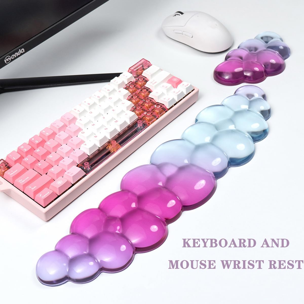 Gel Keyboard and Mouse Wrist Rest, Cloud Wrist Pad for Computer Keyboard