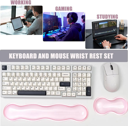 Gel Keyboard and Mouse Wrist Rest, Cloud Wrist Pad for Computer Keyboard