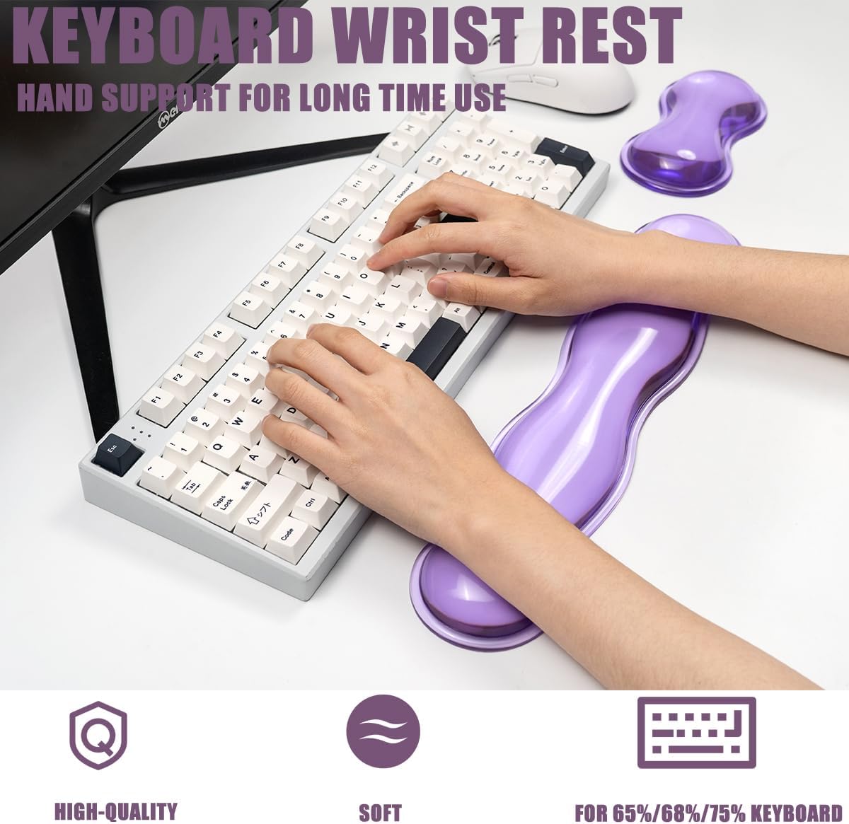 Gel Keyboard and Mouse Wrist Rest, Cloud Wrist Pad for Computer Keyboard