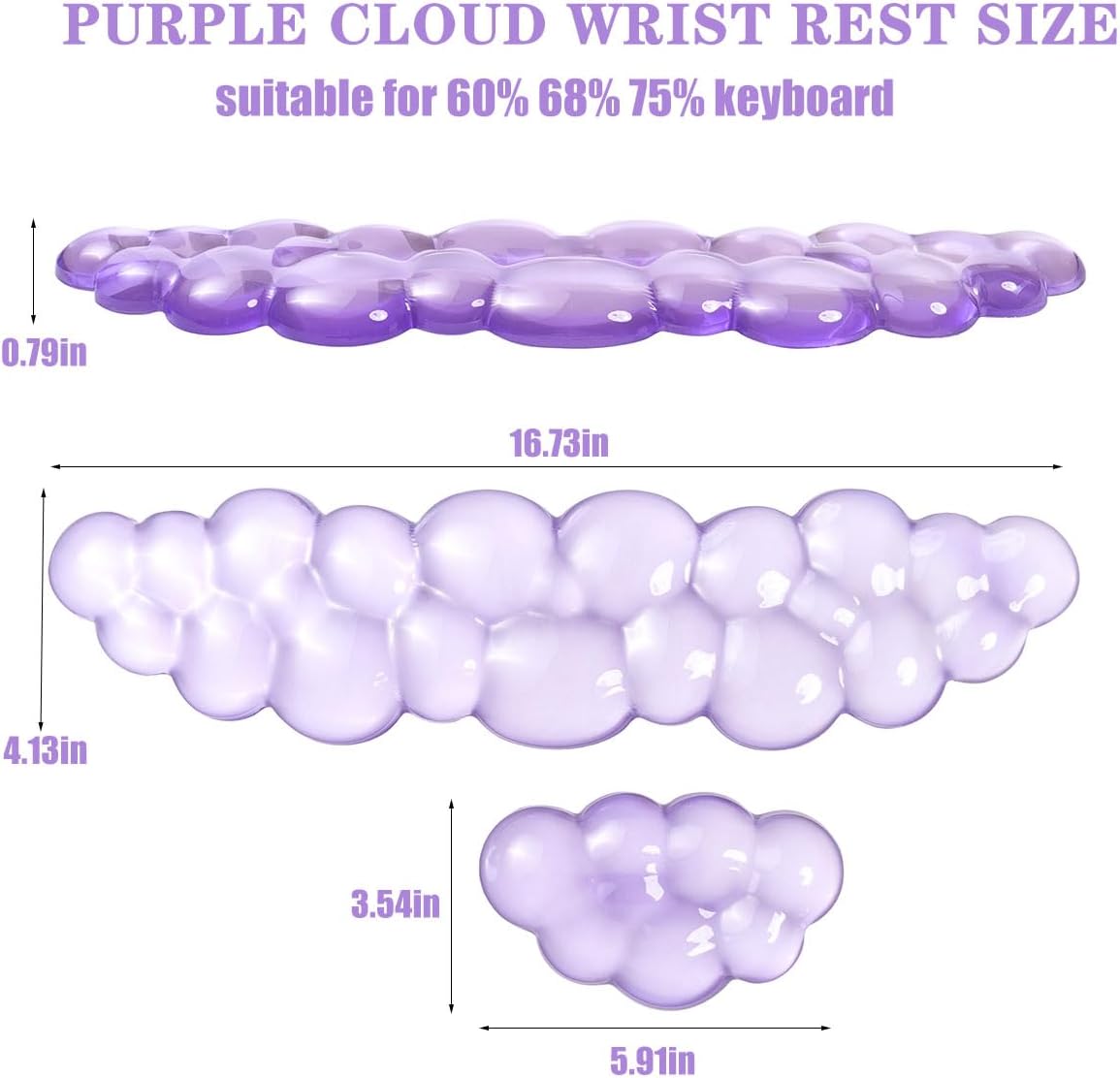 Gel Keyboard and Mouse Wrist Rest, Cloud Wrist Pad for Computer Keyboard