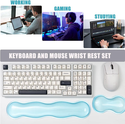 Gel Keyboard and Mouse Wrist Rest, Cloud Wrist Pad for Computer Keyboard