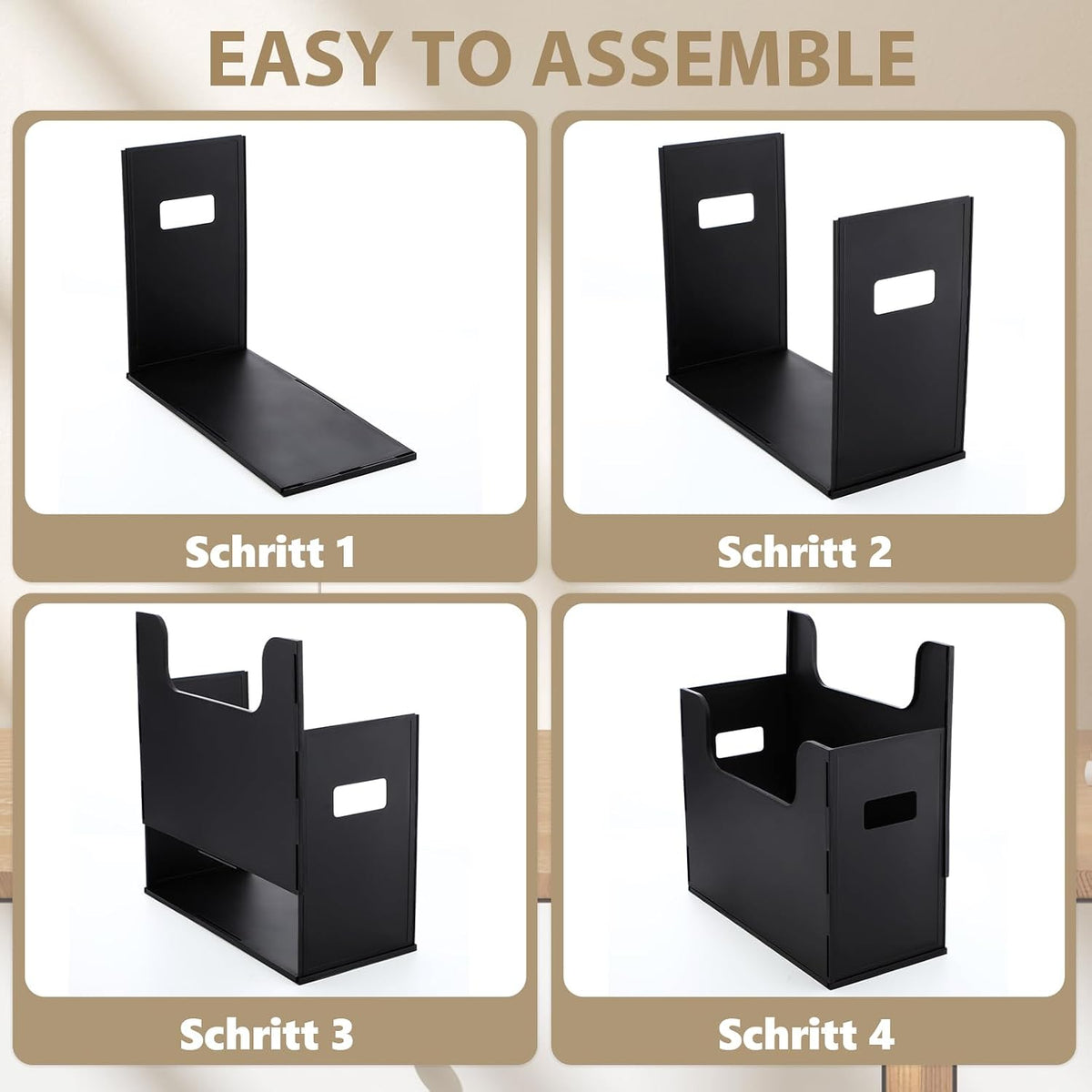 2 Pcs Portable Desktop File, Filing Organizer, Black