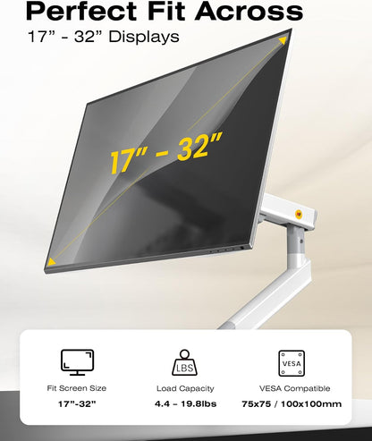 NB SmooVex™ Monitor Mount, Monitor Stand fits up to 32 Inch, Mechanical Spring Mount, VESA 75/100 mm, Model-A5(Black)