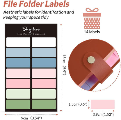 Expanding File Organizer with 8 Pockets, Accordion File Folders with Labels, Portable Document Paper Bill Receipt Organizer, Home College School Office Supplies, Letter Size, Blue