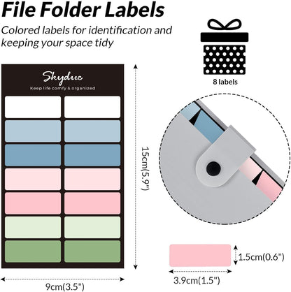 Expanding File Organizer with 8 Pockets, Accordion File Folders with Labels, Portable Document Paper Bill Receipt Organizer, Home College School Office Supplies, Letter Size, Blue
