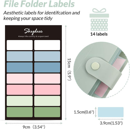Expanding File Organizer with 8 Pockets, Accordion File Folders with Labels, Portable Document Paper Bill Receipt Organizer, Home College School Office Supplies, Letter Size, Blue