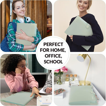 Expanding File Organizer with 8 Pockets, Accordion File Folders with Labels, Portable Document Paper Bill Receipt Organizer, Home College School Office Supplies, Letter Size, Blue
