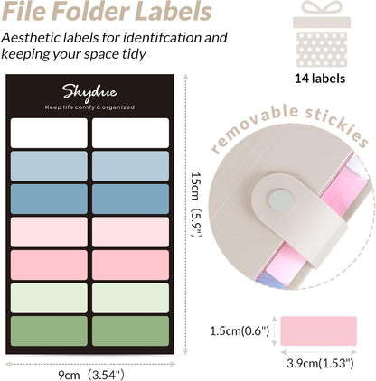 Expanding File Organizer with 8 Pockets, Accordion File Folders with Labels, Portable Document Paper Bill Receipt Organizer, Home College School Office Supplies, Letter Size, Blue