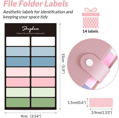Expanding File Organizer with 8 Pockets, Accordion File Folders with Labels, Portable Document Paper Bill Receipt Organizer, Home College School Office Supplies, Letter Size, Blue