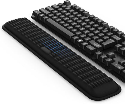 Keyboard Wrist Rest, Soft Memory Foam Wrist Support, Keyboard Hand Rest Pad for Wrist Pain Relief, Keyboard Wrist Guard for Long Hours of Work, Gaming, Studying（Classic Black）