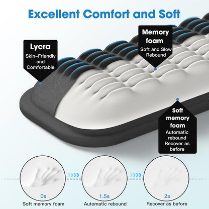 Keyboard Wrist Rest, Soft Memory Foam Wrist Support, Keyboard Hand Rest Pad for Wrist Pain Relief, Keyboard Wrist Guard for Long Hours of Work, Gaming, Studying（Classic Black）