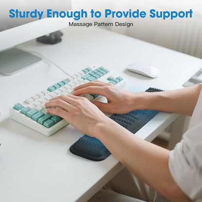 Keyboard Wrist Rest, Soft Memory Foam Wrist Support, Keyboard Hand Rest Pad for Wrist Pain Relief, Keyboard Wrist Guard for Long Hours of Work, Gaming, Studying（Classic Black）