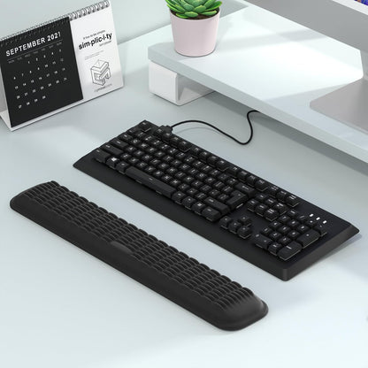 Keyboard Wrist Rest, Soft Memory Foam Wrist Support, Keyboard Hand Rest Pad for Wrist Pain Relief, Keyboard Wrist Guard for Long Hours of Work, Gaming, Studying（Classic Black）