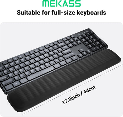 Keyboard Wrist Rest, Soft Memory Foam Wrist Support, Keyboard Hand Rest Pad for Wrist Pain Relief, Keyboard Wrist Guard for Long Hours of Work, Gaming, Studying（Classic Black）