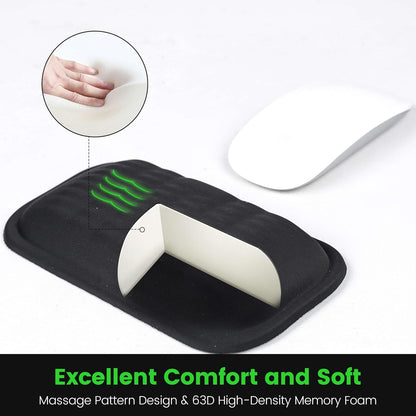 Keyboard Wrist Rest, Soft Memory Foam Wrist Support, Keyboard Hand Rest Pad for Wrist Pain Relief, Keyboard Wrist Guard for Long Hours of Work, Gaming, Studying（Classic Black）