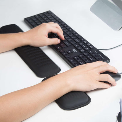 Keyboard Wrist Rest, Soft Memory Foam Wrist Support, Keyboard Hand Rest Pad for Wrist Pain Relief, Keyboard Wrist Guard for Long Hours of Work, Gaming, Studying（Classic Black）