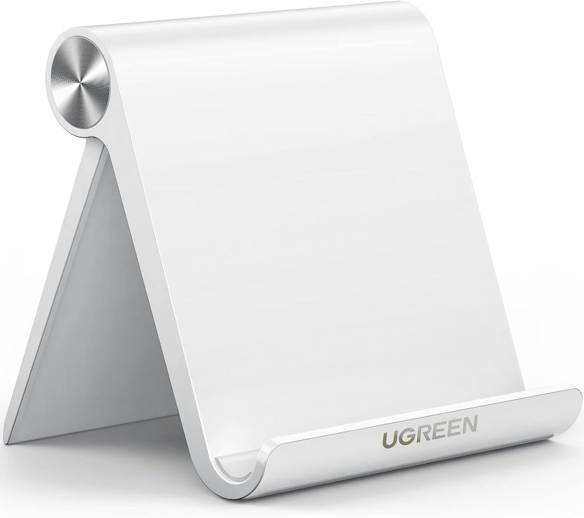 Tablet Stand Holder Adjustable Portable Desktop Dock Office Compatible with iPad Pro 11 9.7 10.5 Air Mini 5 4 3 2 iPhone 17 16 15 14 13 12 White