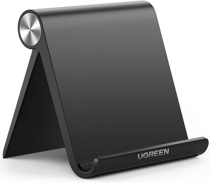Tablet Stand Holder Adjustable Portable Desktop Dock Office Compatible with iPad Pro 11 9.7 10.5 Air Mini 5 4 3 2 iPhone 17 16 15 14 13 12 White
