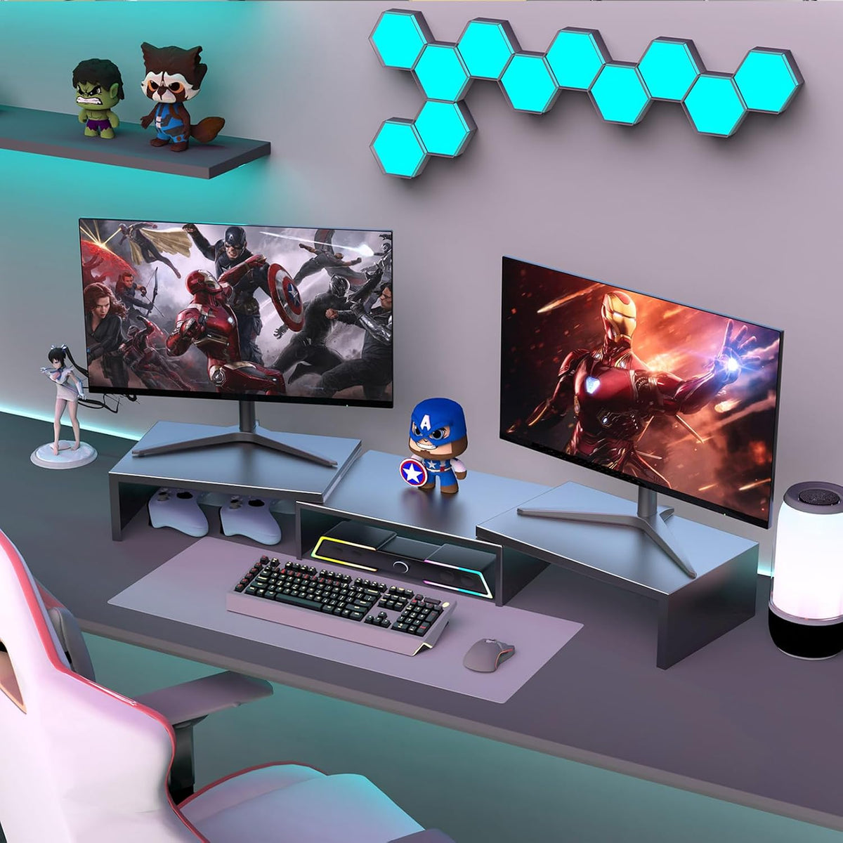 Dual Monitor Stand Riser
