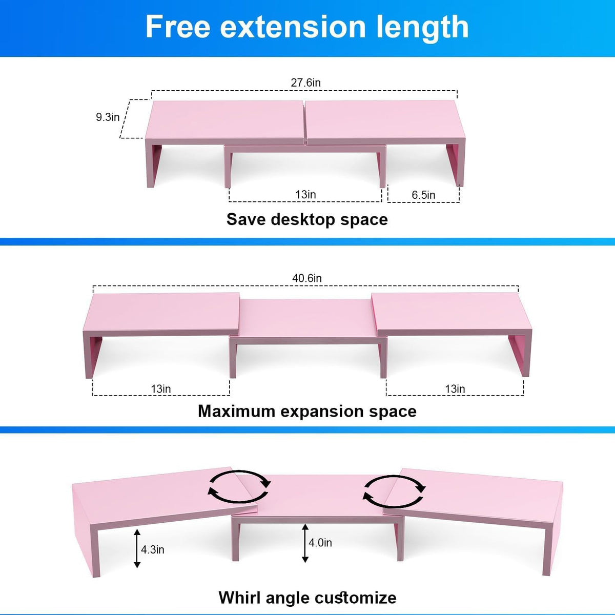 Dual Monitor Stand Riser