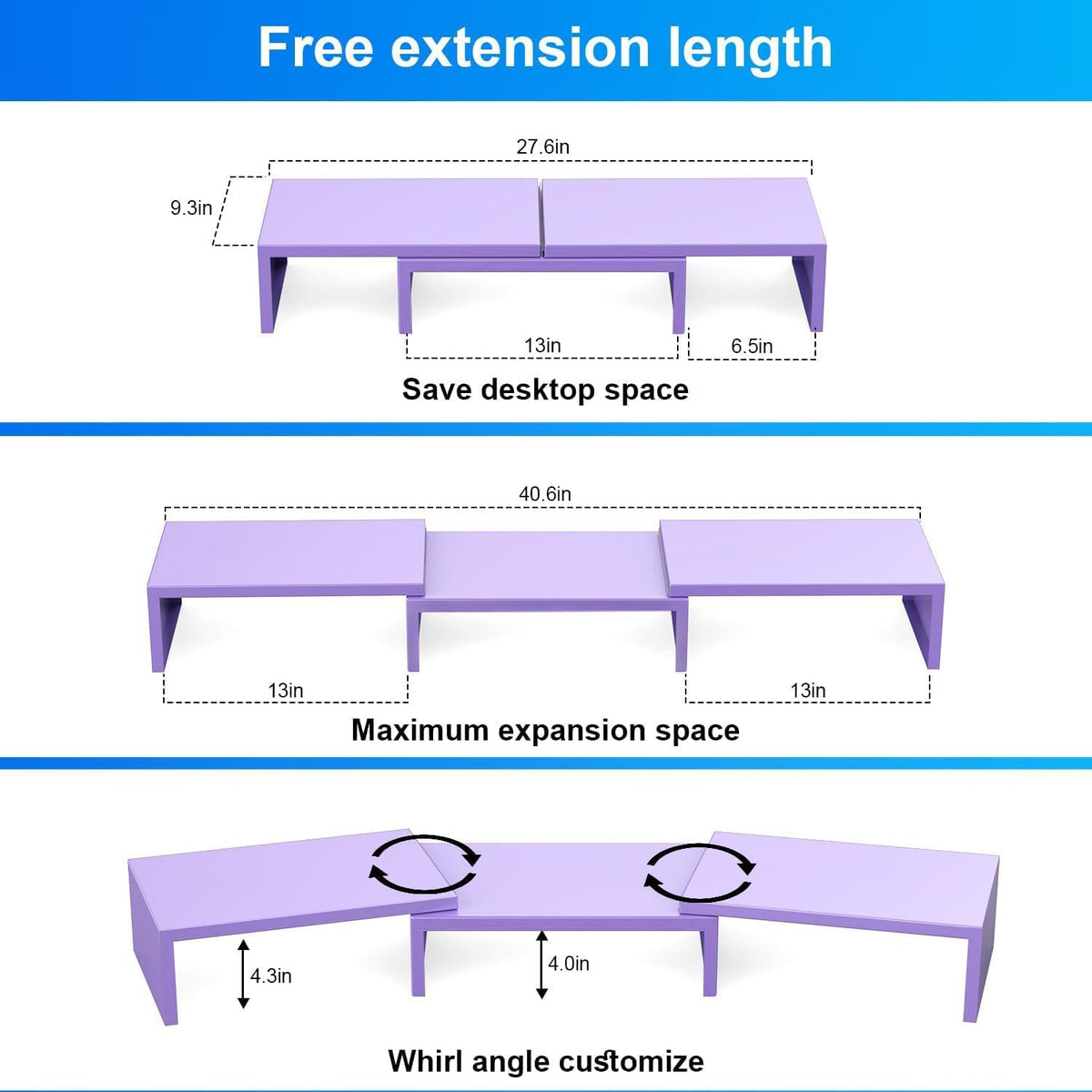 Dual Monitor Stand Riser
